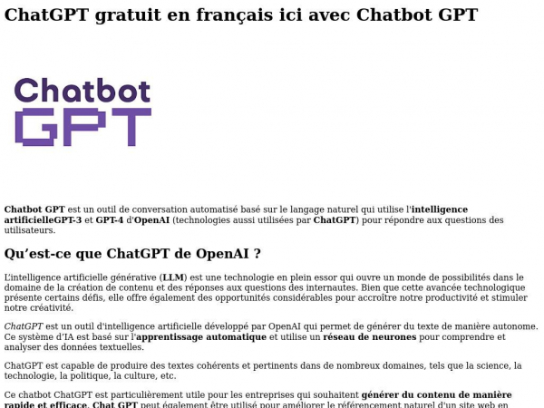 chatbotgpt.fr