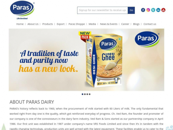 parasdairy.com