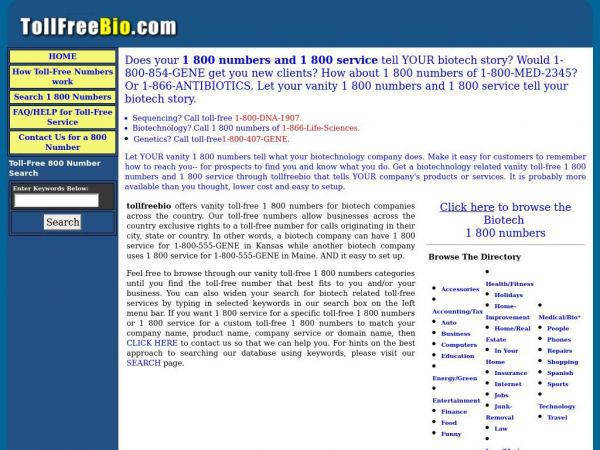 tollfreebio.com